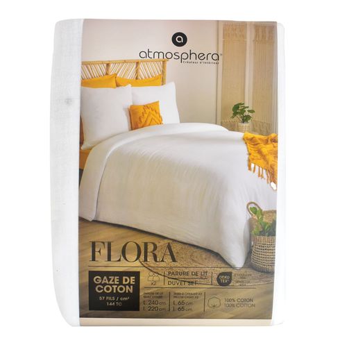 Juego Nórdico Doble Gaze Blanco 240 x 220 cm