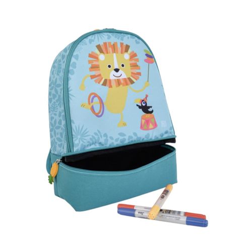 Lunchera Mochila Snack Rico 2 en 1 Funny Jungle Menta