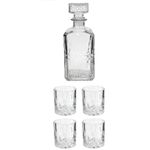 Botella-de-Whisky-4-Vasos-Vidrio-0