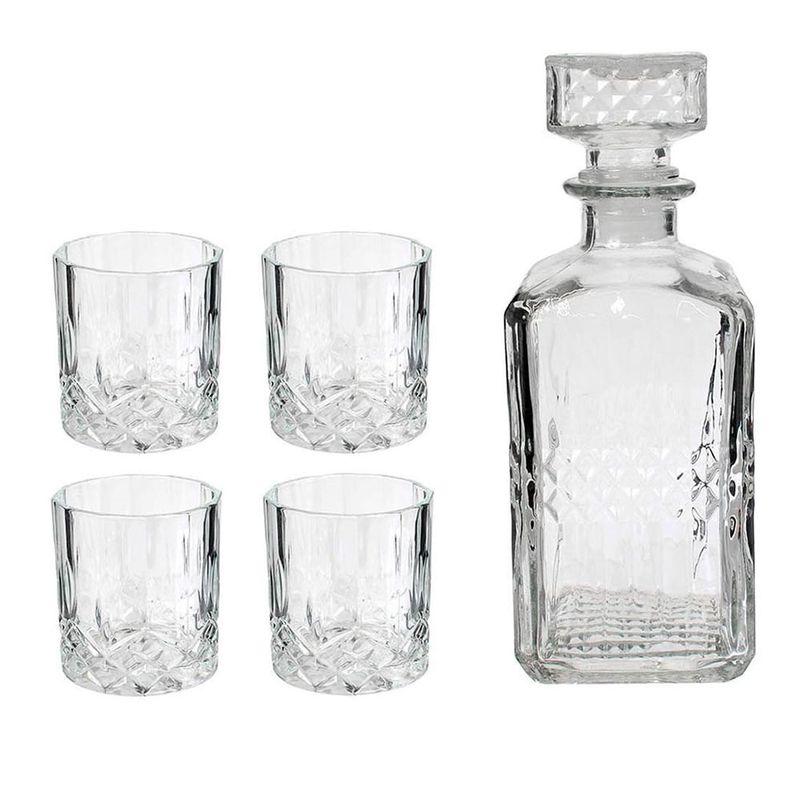 Botella-de-Whisky-4-Vasos-Vidrio-1