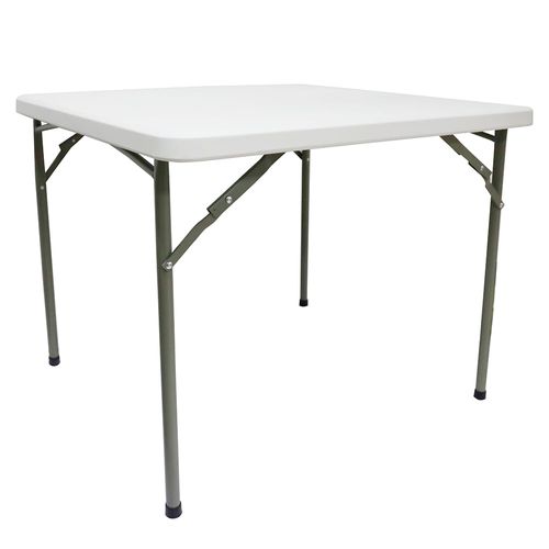 Mesa Blanca Plegable Cuadrada 86x86x74 cm