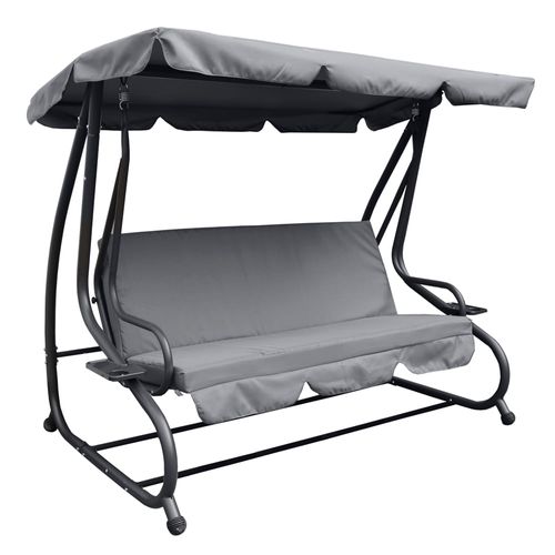 Hamaca Cama para 3 Personas Gris Oscuro