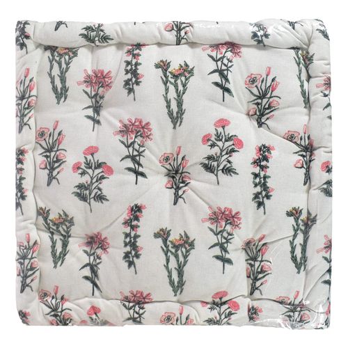 Almohadón Tatami 40 x 40 x 7 cm Floreado de Rosas