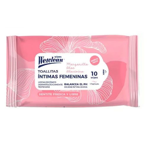 Toallitas Intimas Húmedas WETCLEAN 10 un.