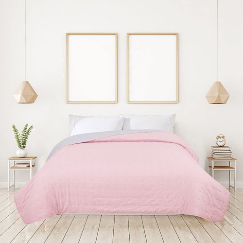 Cubrecama HOME King Size 220x250 cm Microfibra Rosa