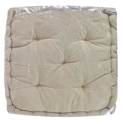 Almohadón Tatami 40 x 40 x 7 cm Beige con Taupe