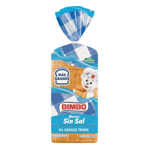 Pan lacteado sin sal BIMBO 400 g