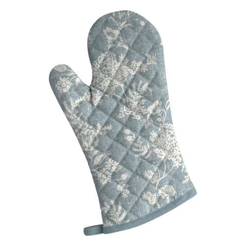 Manopla 16 x 32 cm azul con blanco