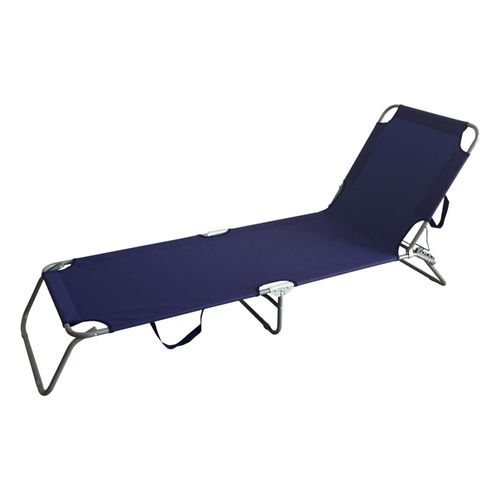 Reposera Tipo Catre Azul Plegable 185x59x29 cm