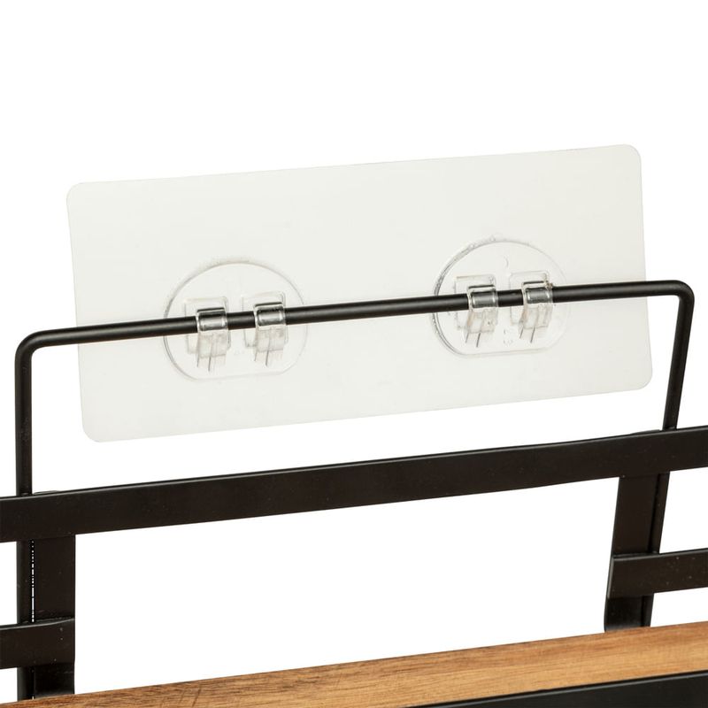 Repisa-para-Baño-2-Estantes-en-Metal-y-Madera-Five-0