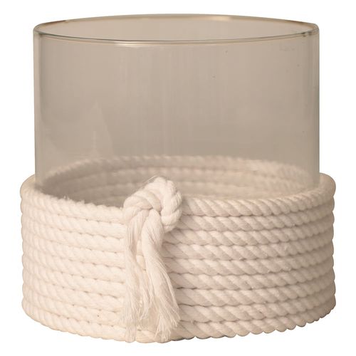 Votivo de Vidrio con Cuerda Blanca 6