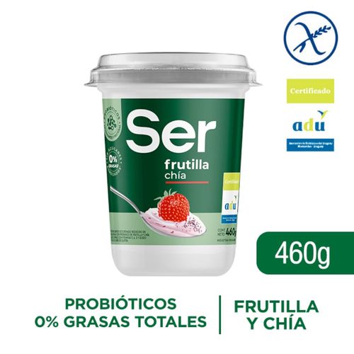 Yogur SER Batido con Frutilla y Chia 460 g