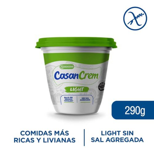 Queso Crema Light Sin Sal CASANCREM 290 g