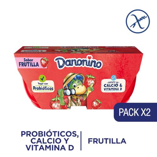 Postre DANONINO Frutilla x 2 un. 161 g