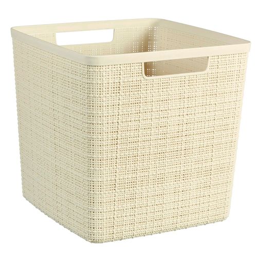 Caja organizadora 27.9x27.9x27cm beige