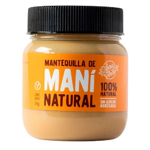 Mantequilla de maní natural TERRA VERDE 230 g