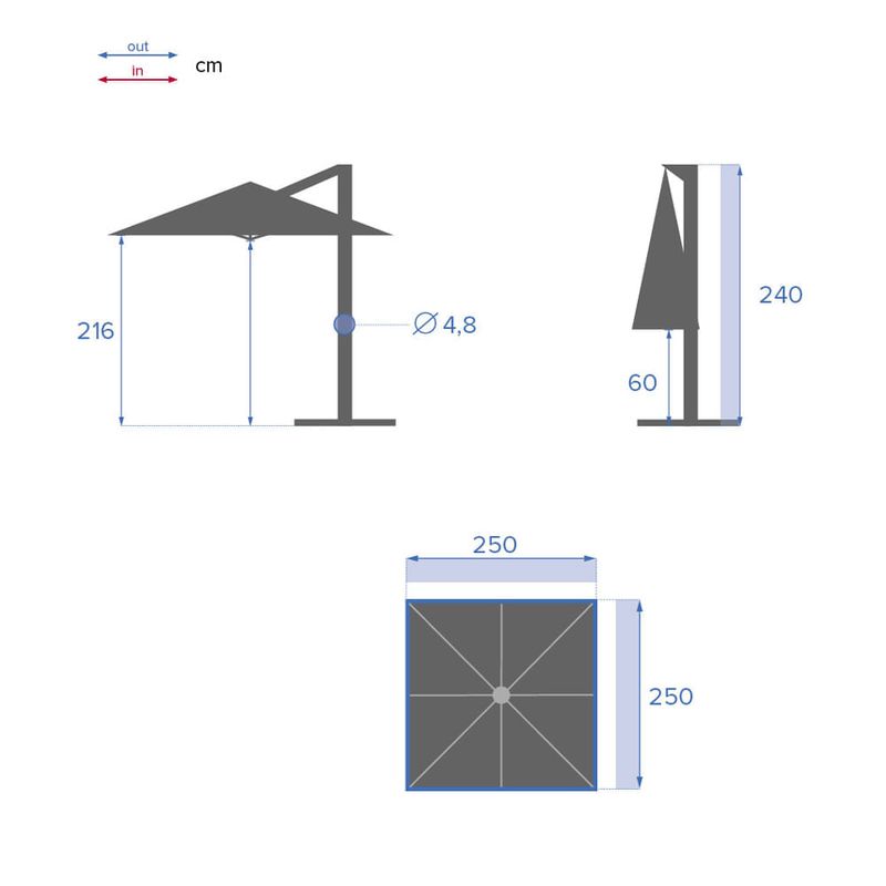 Sombrilla-de-Jardin-Cuadrada-25x25-m-Turquesa-2