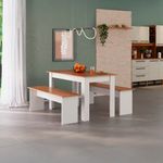 Juego-de-Comedor-Mesa---2-Bancos-Blanco-0