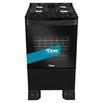 Cocina-TEM-Luna-Glass-4-Hornallas-Horno-a-Gas-Negra-0