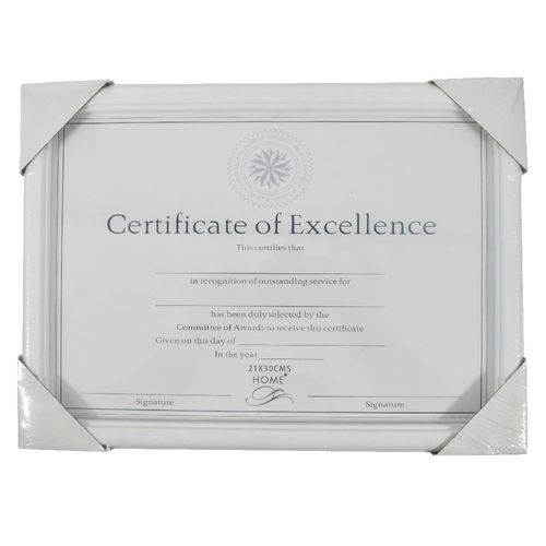 Marco Diploma con marco blanco 21 x 29,7 cm