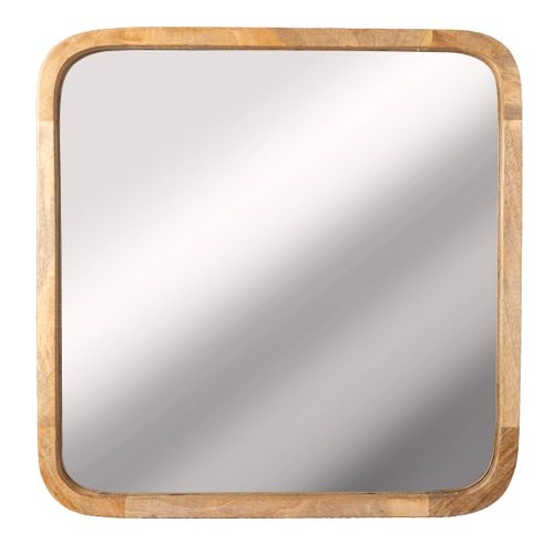 Espejo con Marco de Madera 62x4x62 cm 2410-52 Natural