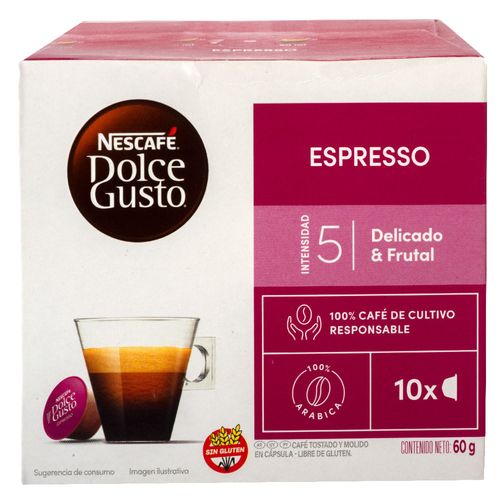 Cápsulas Café Espresso DOLCE GUSTO 10 un.