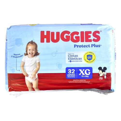 Pañal HUGGIES Prot Plus Jumbo XG 32 un.