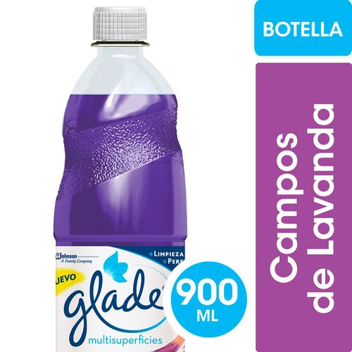 Limpiador Líquido Multisuperficies GLADE Campos de Lavanda Botella 900 ml