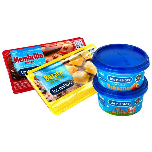 Pack LOS NIETITOS Memb 400 g + Batata 400 g + DDL 250 + Dur 250 g