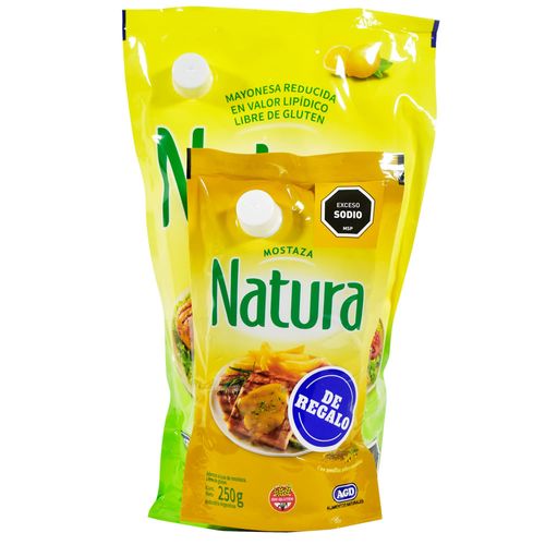 Mayonesa NATURA 1000 cc + Mostaza 250 g