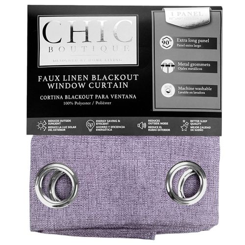 Cortina Blackout para Casa 130 x 225 cm Lila