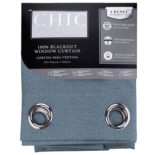 Cortina Blackout 1 Paño 135 x 240 cm Gris