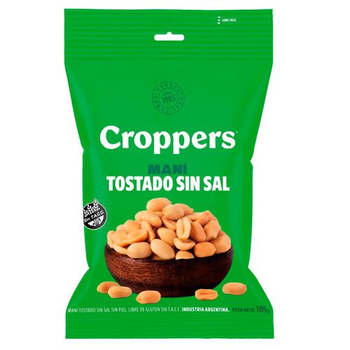 Maní sin sal CROPPERS 105 g