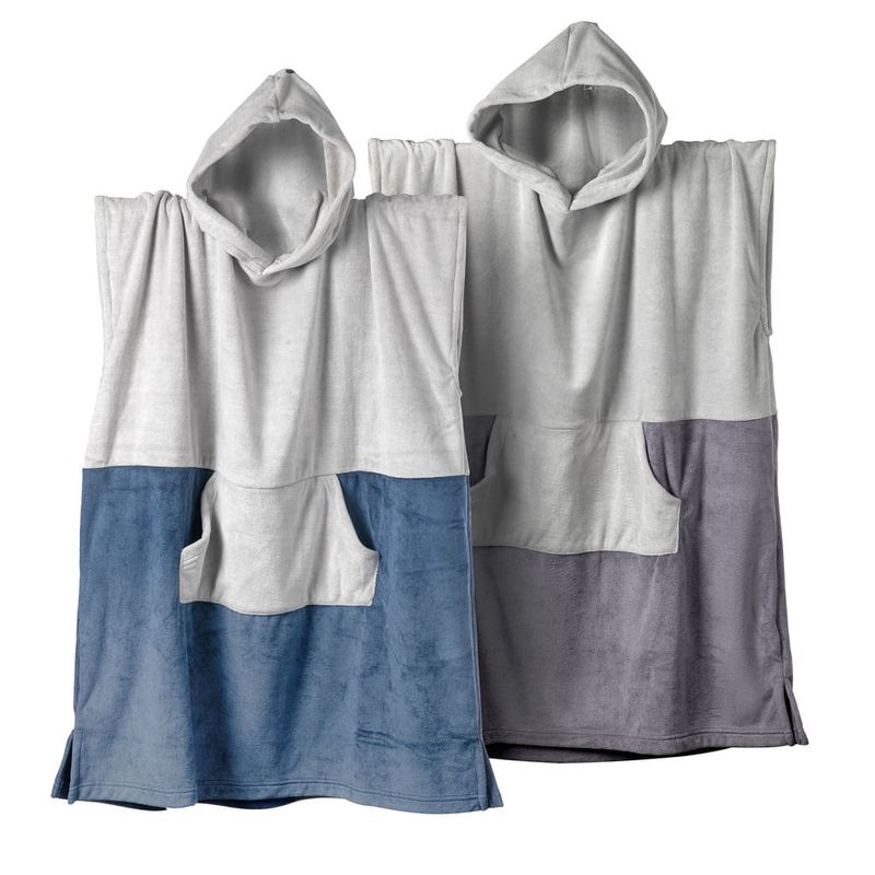 Poncho-Playero-Juvenil-90x75-cm-Combinado-Gris-Azul-3