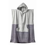 Poncho-Playero-Juvenil-90x75-cm-Combinado-Gris-Claro-Gris-Oscuro-2