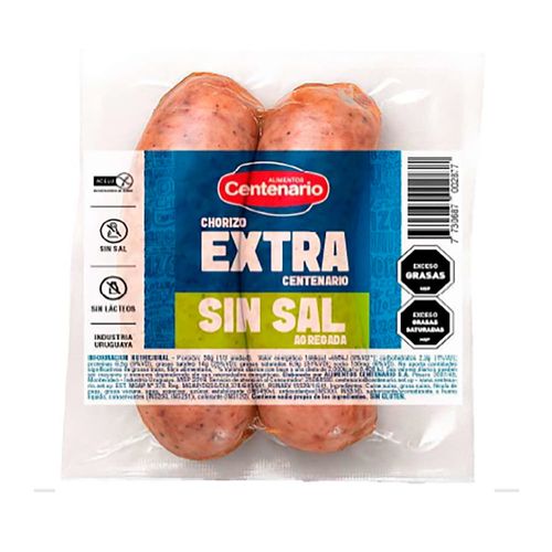Chorizo Extra sin Sal a/v x 2 CENTENARIO
